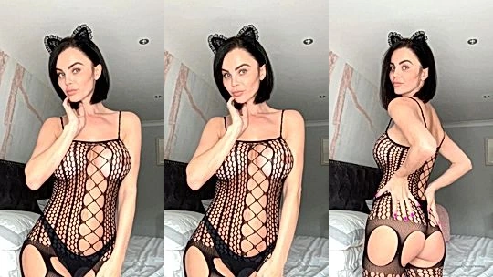 Emma Glover teasing her perfect body in her fishnet bodysuit