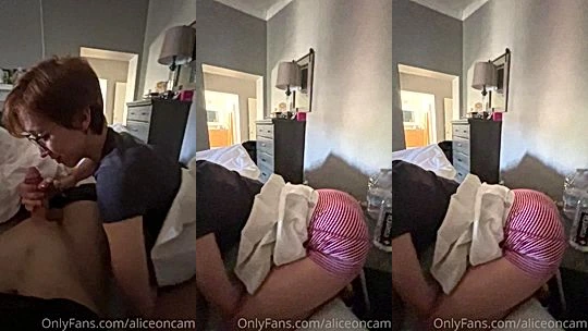 AliceOnCam morning blowjob for boyfriend in bed