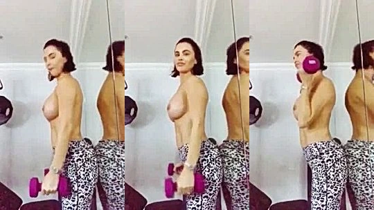 Emma Glover teasing her big ass in her yoga pants