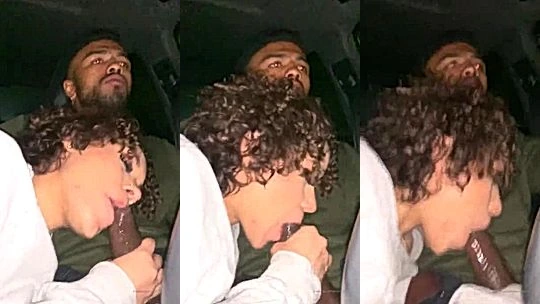 Troy Francisco curly haired beauty sucking a bbc in the car