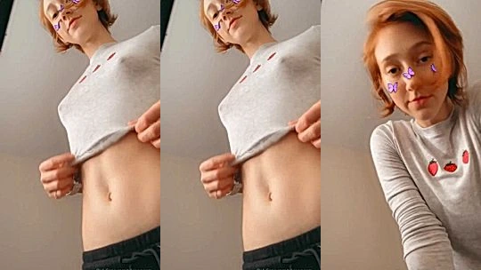 AliceOnCam teasing her perky tits in her top