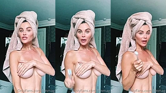 Emma Glover teasing her naked body post shower