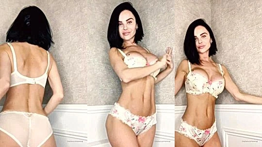 hot British model Emma Glover getting naked from her white lingerie video leaked