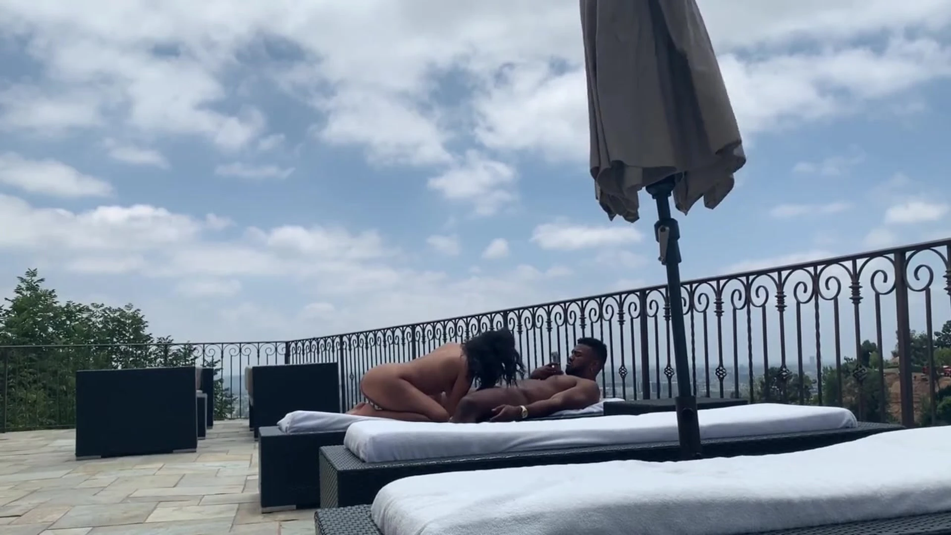 Troy Francisco sexy wife hooking up with a bbc on the rooftop terrace