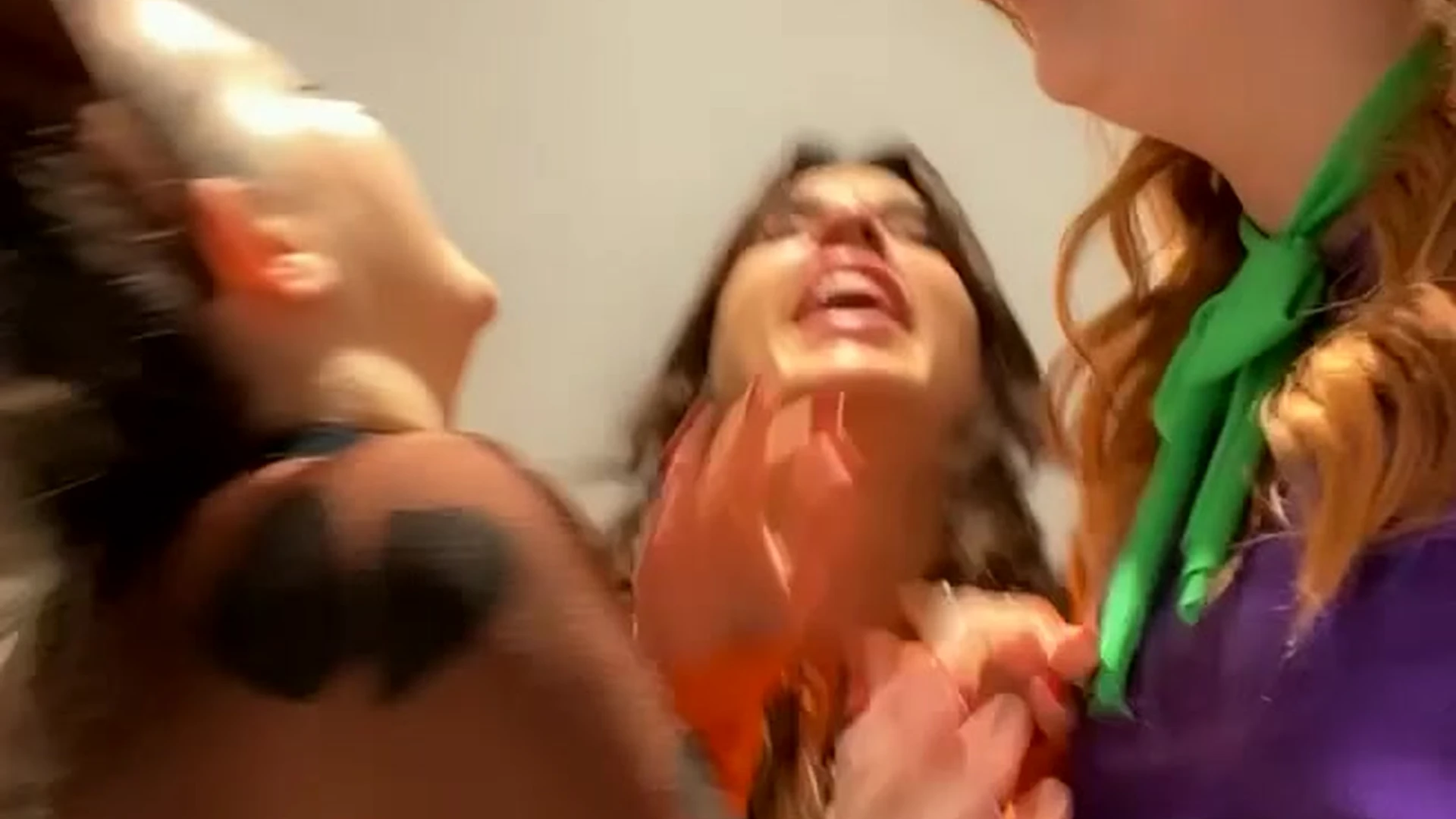 QuinnFinite three lesbian cosplay babes teasing
