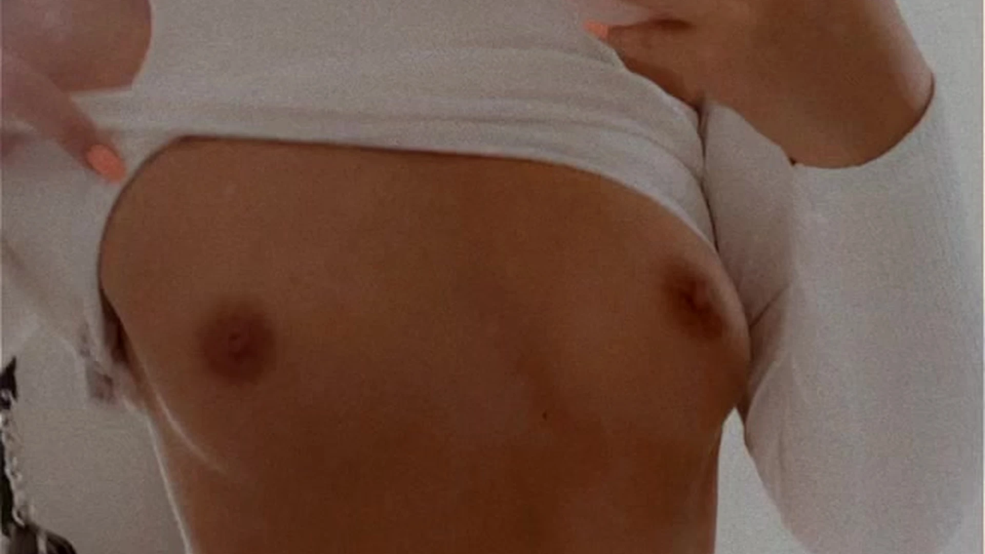 Lia Engel flashing her naked tits
