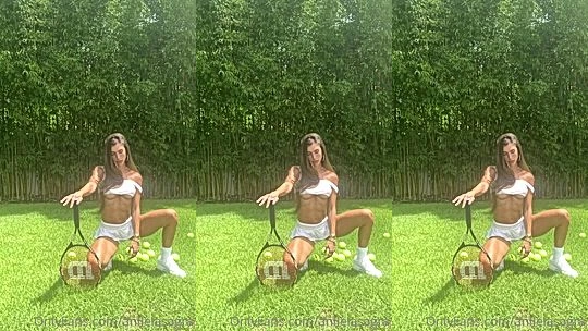 Anllela Sagra sunbathing her sexy body in the backyard