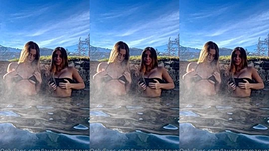 Laura Sommaruga two hot chicks teasing in the jacuzzi