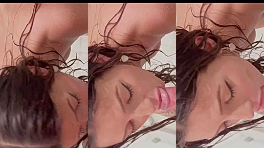 Kaitviolet sucking a big cock in the shower