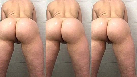 Mia Malkova teasing her naked big ass in the shower