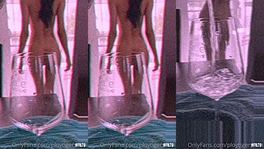 Ploytigerstam teasing her naked body in front of water