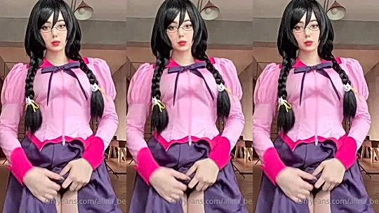 Alina Becker sexy schoolgirl cosplay tease