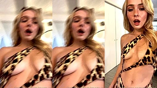 OMGCosplay teasing in her leopard bikini