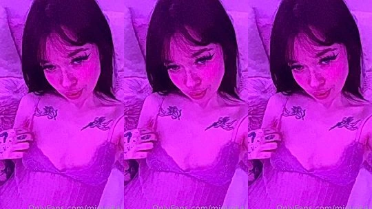 Mia Yokai teasing her naked small tits in red room