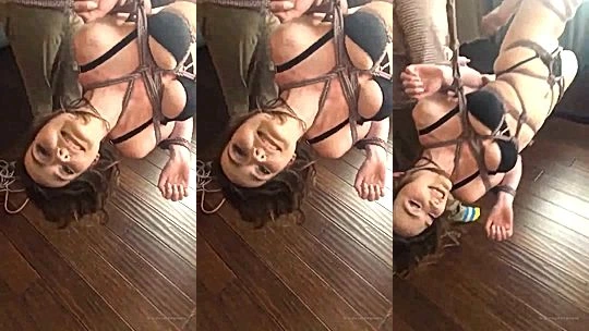 OMGCosplay tied up in rope and tease