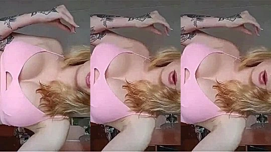 Kayla Erin teasing her sexy pink lingerie