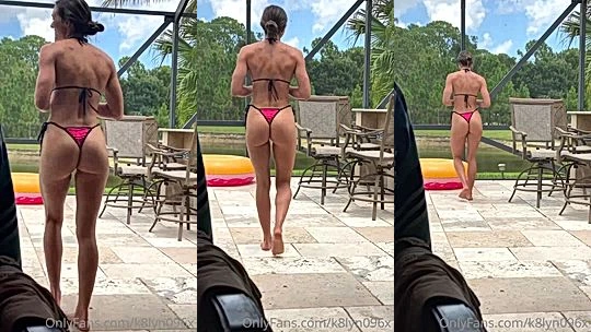 K8lyn096 teasing her booty in bikini
