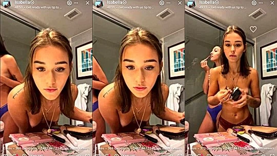 Babybellllzzzz two hot chicks teasing their naked tits in the bathroom