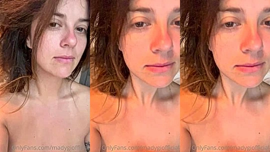 Mady Gio teasing her big naked tits in the bathroom