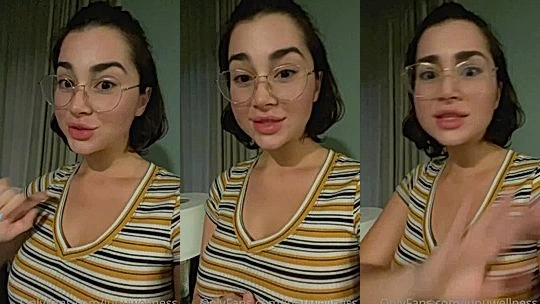 LupuWellness teasing her big tits in the bathroom