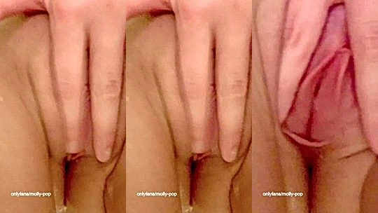 molly-pop teasing her wet naked pussy in the shower