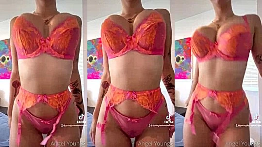 Angel Youngs sexy lingerie try-on-haul
