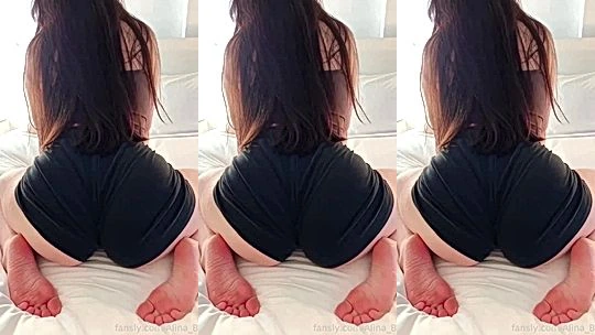 Alina Becker teasing her big tits and ass