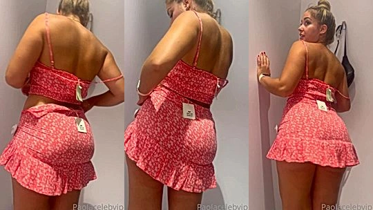 Paola skye Paola skye teasing her sexy red skirt and big booty
