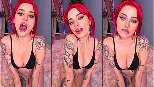 Merisiel Irum teasing her sexy perky tits and tongue