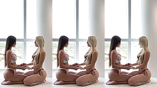 Anllela Sagra two hot models teasing their sexy lingerie