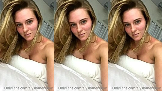 Alysha Newman teasing her tits in bathrobe