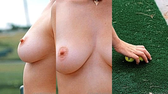 Grace Charis teasing her naked perky tits close-up