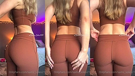 Sams soles21 showing off her sexy fit body in spandex