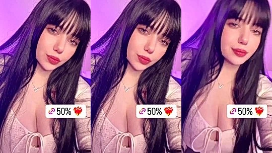 Alina Becker teasing her deep cleavage livestream