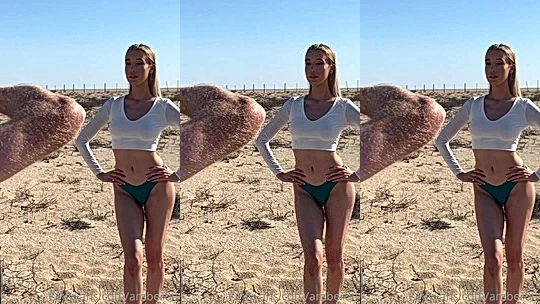 Goddess_amber20 showing off her hot bikini body on the beach