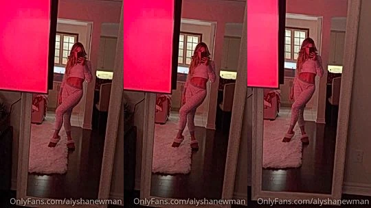 Alysha Newman teasing her hot body in the mirror