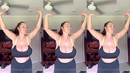 Dakota Jade bouncing her big boobies and armpits