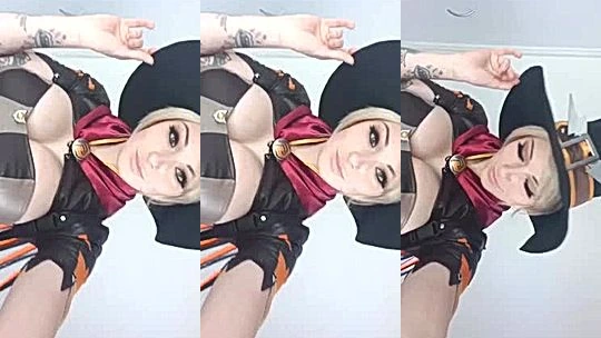 Kayla Erin cosplaying as a sexy witch