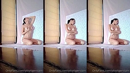 horny Thai chick Ploytigerstam teasing her naked body