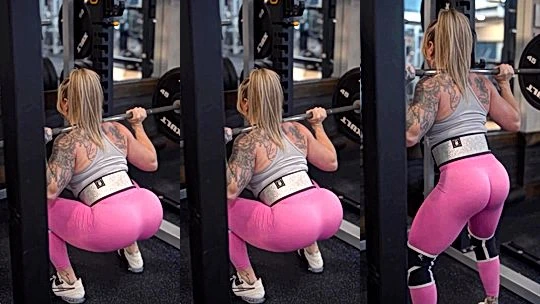 Kristin Pope showing off her fit booty at the gym