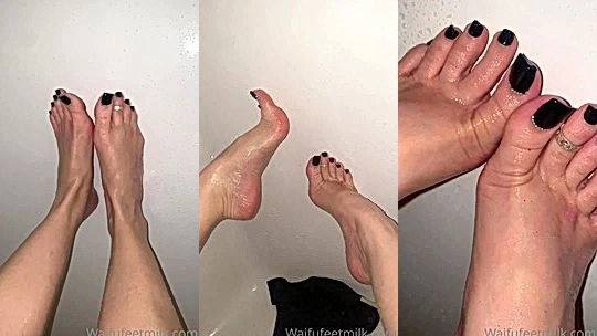 Amanda Cerny teasing her feet in the air