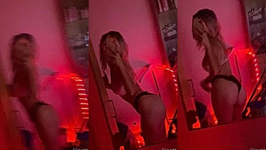 nattyprincessx dancing and teasing her hot body in red room