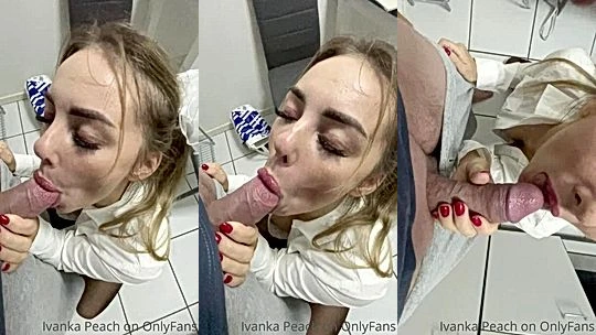 hot secretary Ivanka peach sucking her boss cock