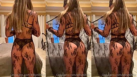 K8lyn096 teasing her hot see-through lingerie