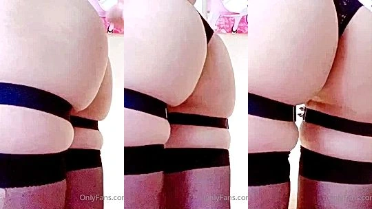 Nekob0icarti teasing her big ass in stockings