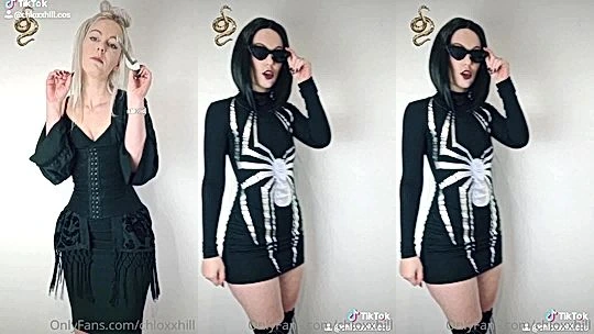 Chloxxhill teasing in her sexy cosplay try-on-haul