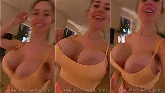 Marisol Yotta teasing her big tits in her tiny top