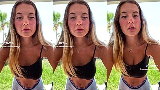 Laura Sommaruga showing off her sexy perky tits