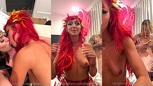 LupuWellness two lesbian cosplay girls naughty play in bed
