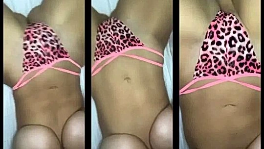 Genesis Mia Lopez teasing her big ass and tits in bed
